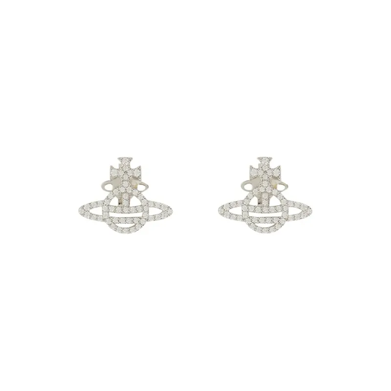 Vivienne Westwood Calliope Embellished Orb-plaque Earrings-0