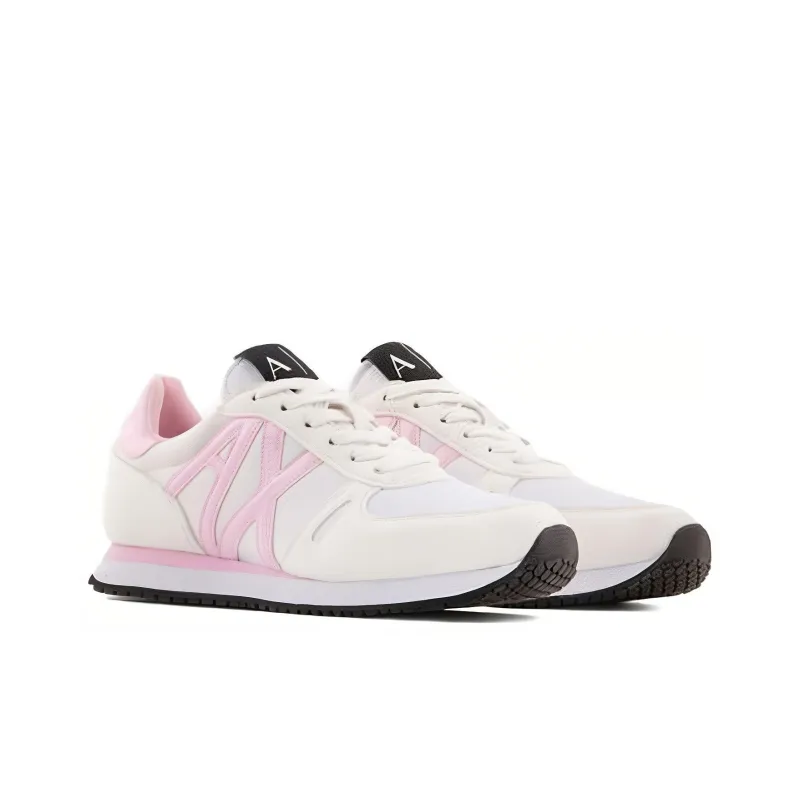 ARMANI EXCHANGEAE Shock Absorbers Low Top Casual Shoes Women's Pink White-2