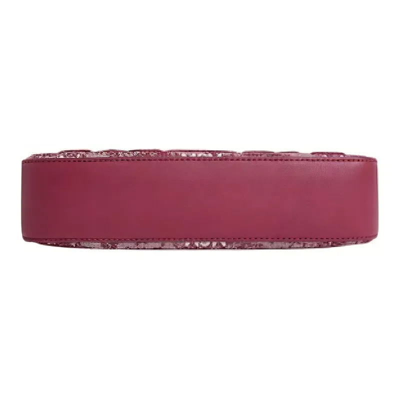 MCM Fabric Shoulder Bag Mini Women's Red-5