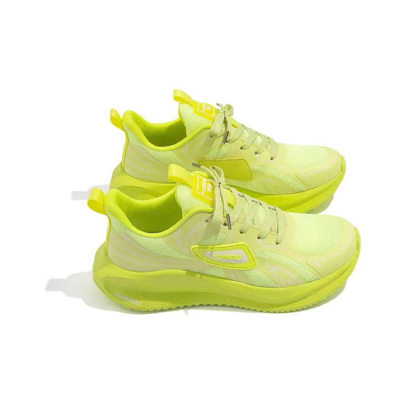 HUANQIU Balance Height Increasing Low Top Running Shoes Men's Green-3
