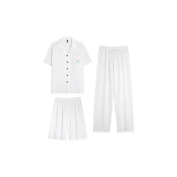 Good Fortune Pajama Set Men's White