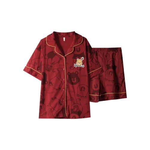 Dorame Pajama Set Women's Burgundy