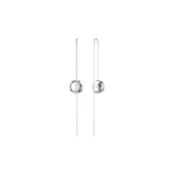 Swarovski Rhodium Plated Faux Crystal Earrings Women's Silver