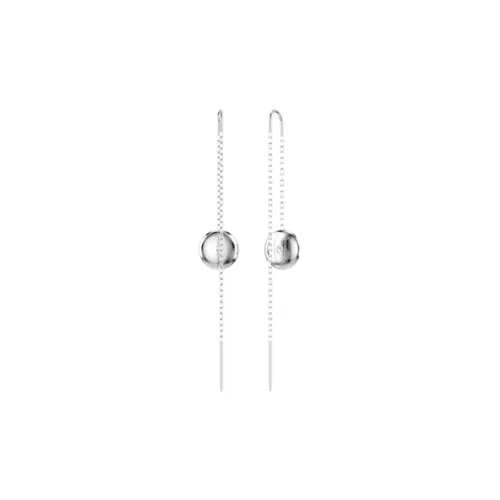 Swarovski Rhodium Plated Faux Crystal Earrings Women's Silver