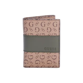 GUESS Saffiano Artificial Leather Wallet Men's Brown
