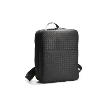 CMLZIUA Top Grain Cow Leather Backpack Unisex Black