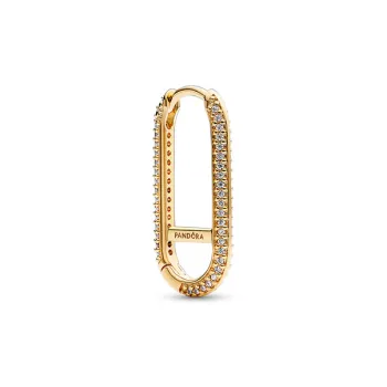 Pandora Gold Plated Copper Silver Alloy Synthetic Cubic Zirconia Earrings Women's Gold