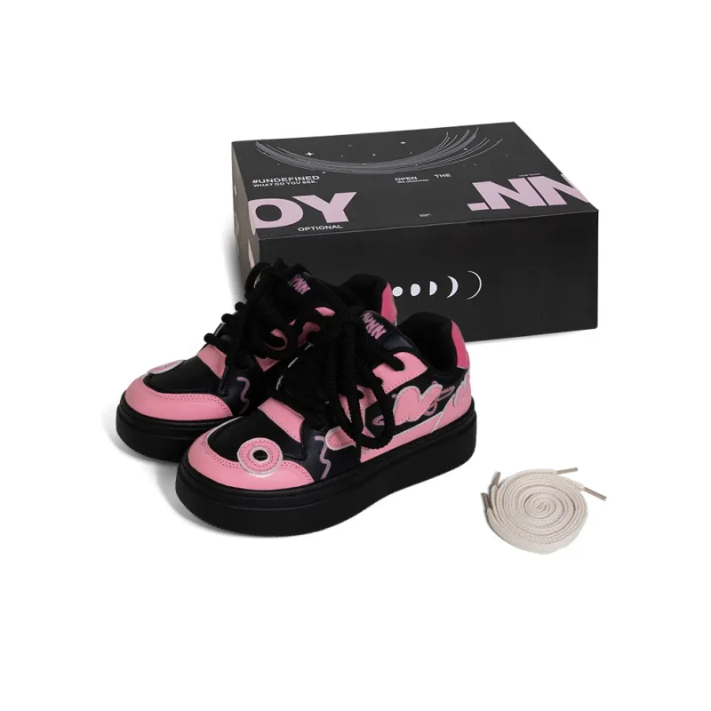 OYNN New Freshman Series Skateboard Shoes Women's Low Top Black-6