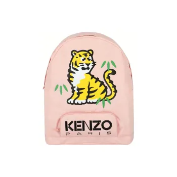 KENZO Kids Tiger-print Logo-embroidered Backpack