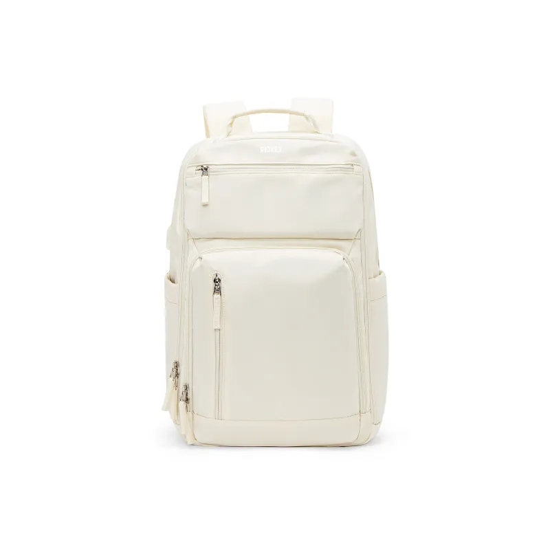 RIOREX Fabric Backpack Large Size Unisex Black/Khaki/Ecru/Army Green/Sea Blue-5
