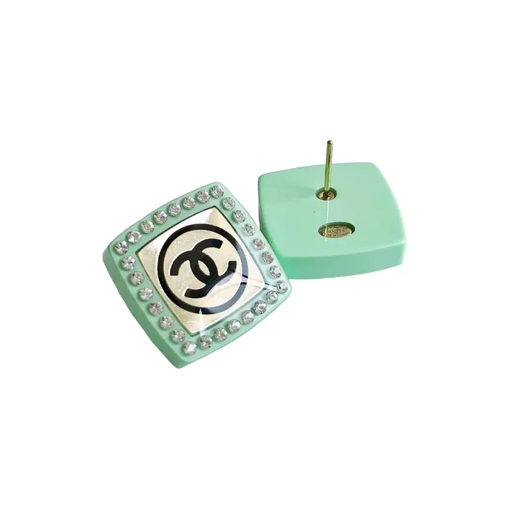 CHANEL Earrings Women's Green-1