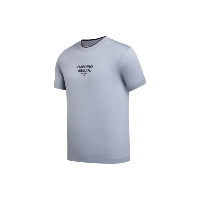 EMPORIO ARMANI SS24 T Shirt Men's Light Purple-2