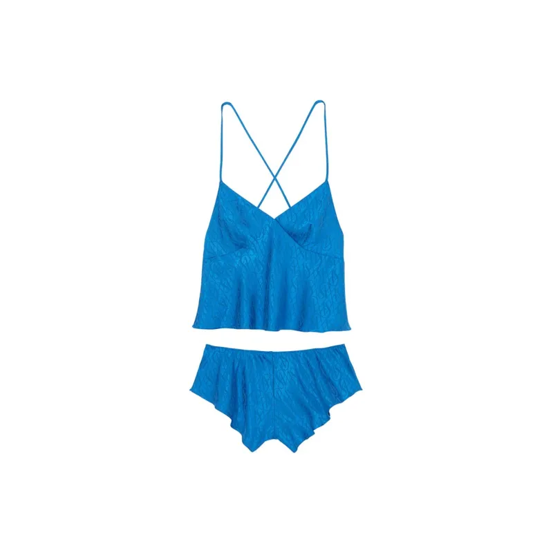 VICTORIA'S SECRET Pajama Set Women's Bright Blue-0
