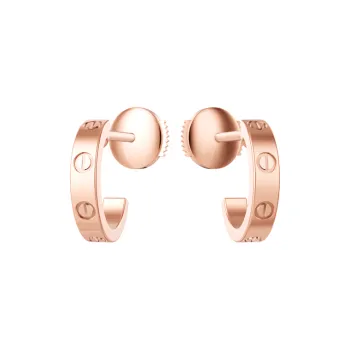 CARTIER 18K Rose Gold Earrings Women's Rose Gold