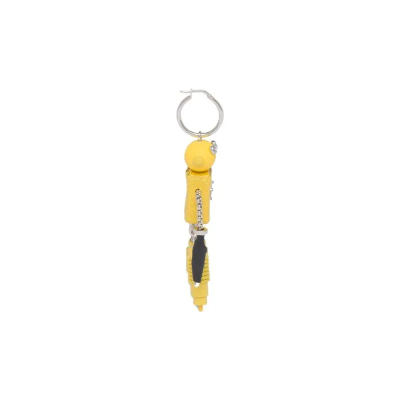 PRADA Saffiano Earrings Unisex Yellow-2
