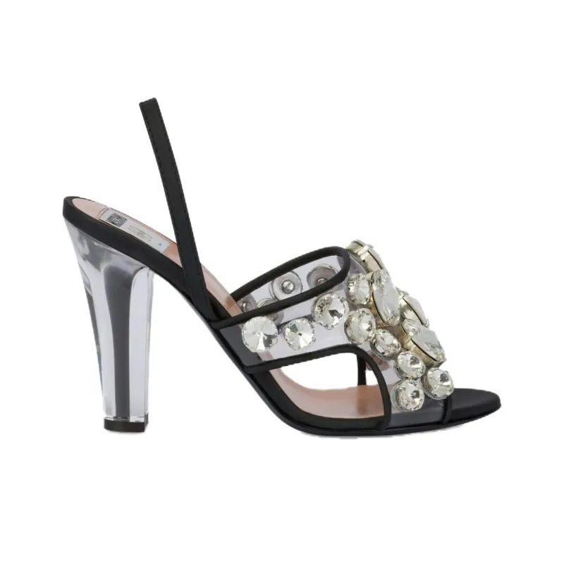 MOSCHINO Embellished Slingback Sandals Women's-1