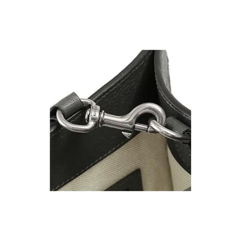 GUCCI Ophidia Canvas With Leather Tote Bag Shopping Bag Handbag Medium Size Men's Gray-11