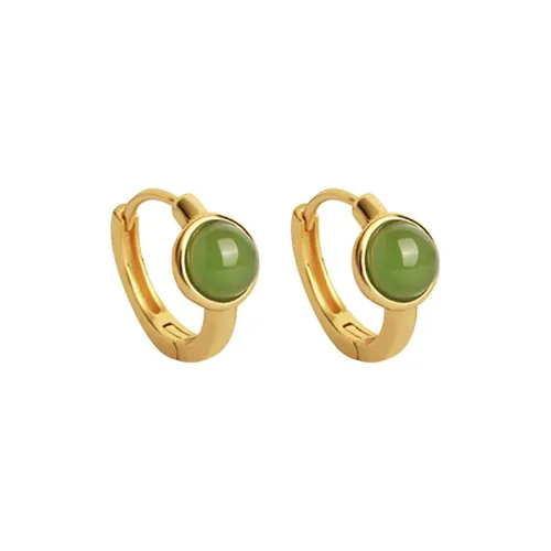 Xiaoyinjiang Hetian Jade S925 Silver Earrings Women's