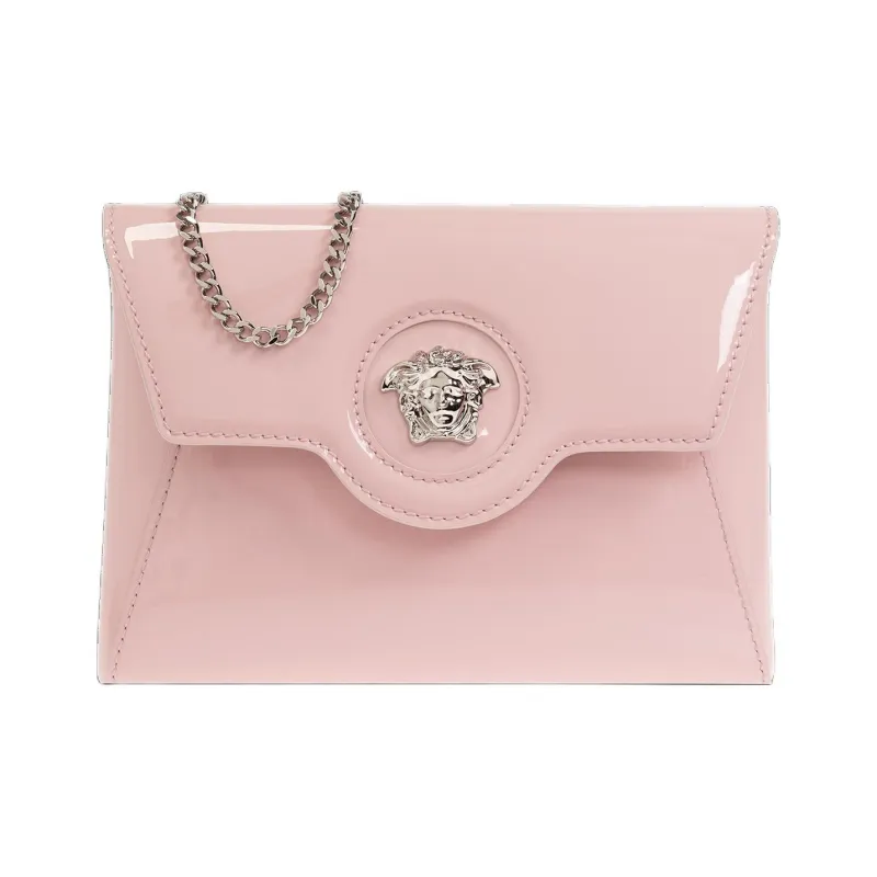VERSACE Lambskin Shoulder Bag Clutch Women's Pink-0