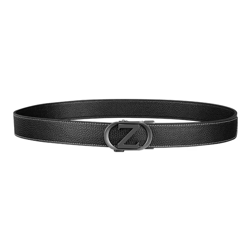 LUCKY LION Middle Aged Automatic Buckle Business Advanced Elegant Leather Belts Men's-13