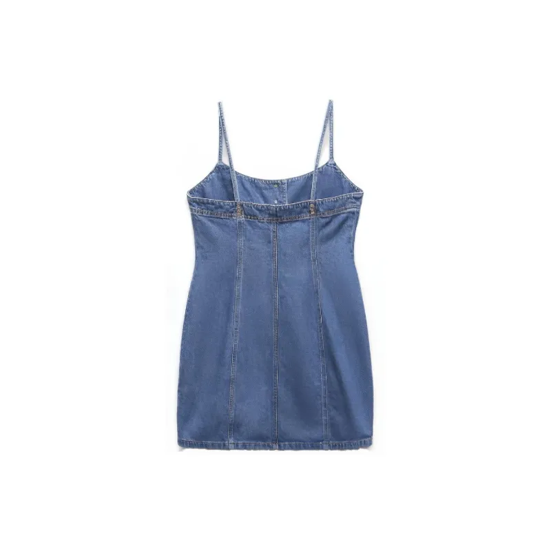 ZARA Slip Dresses Women's Blue-1