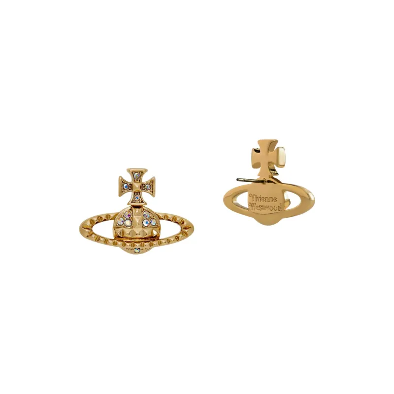 Vivienne Westwood Orb Crystal embellished Earrings-1