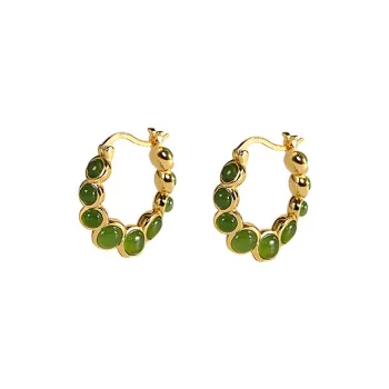 Xiaoyinjiang Earrings Jasper Women's