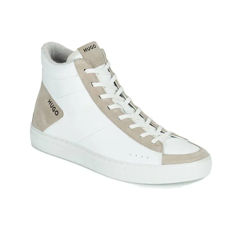 HUGO BOSS High Top Skateboard Shoes Men's White-2