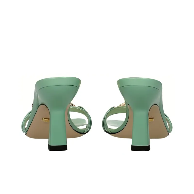 GUCCI Slide Slippers Women's Green/Turquoise-4