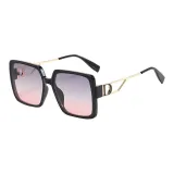 Black Frame with Gradient Pink Lens