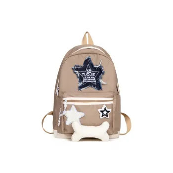 OUZIHUANG Oxford Backpack Regular Women's White/Khaki