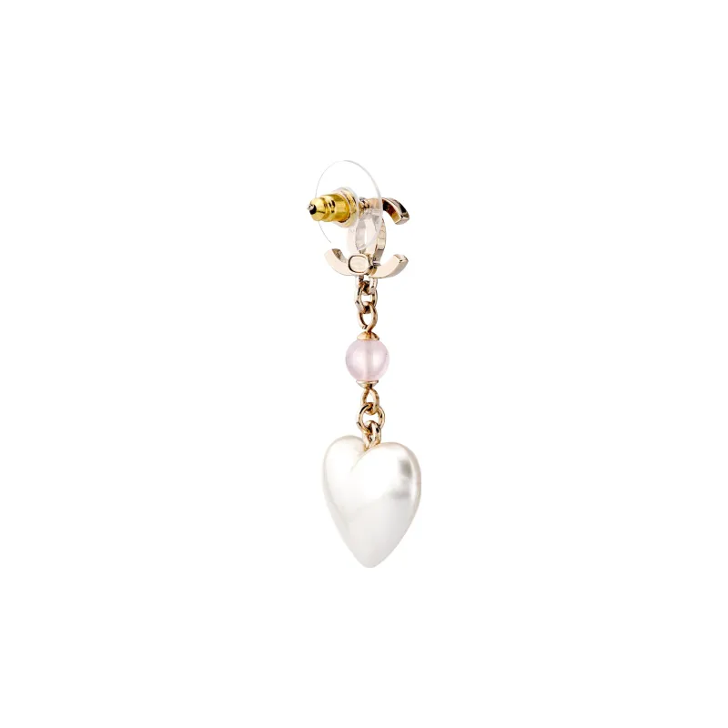 CHANEL Golden CC Earrings Women's Gold-2