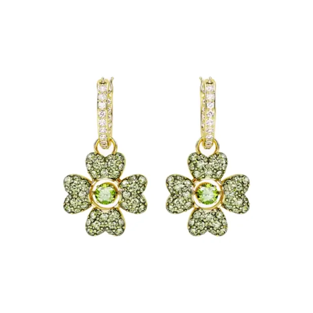 Swarovski Gold-Plated Earrings Women's Green-0