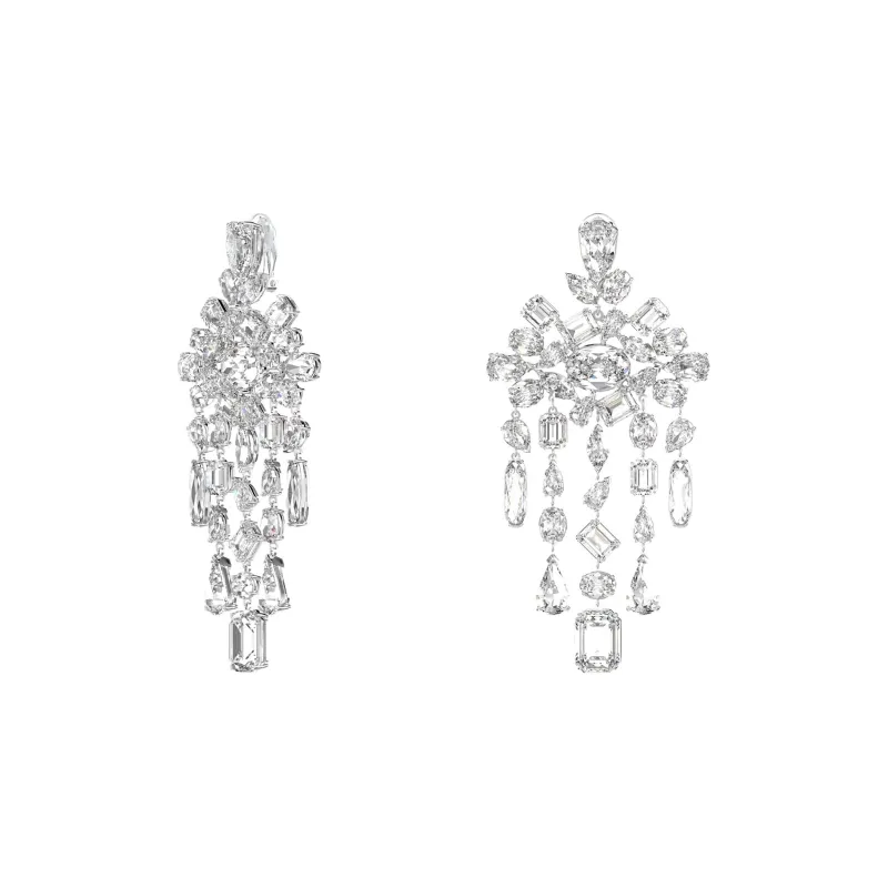 Swarovski Gema Earrings Women's Silver-1