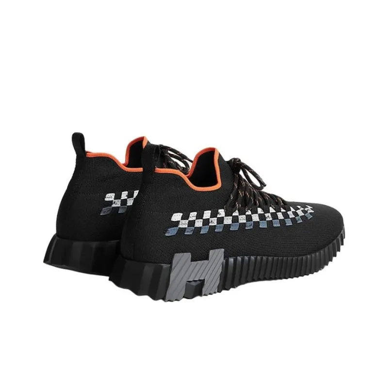 HERMES Fle Low-Top Casual Shoes Men's Black-1