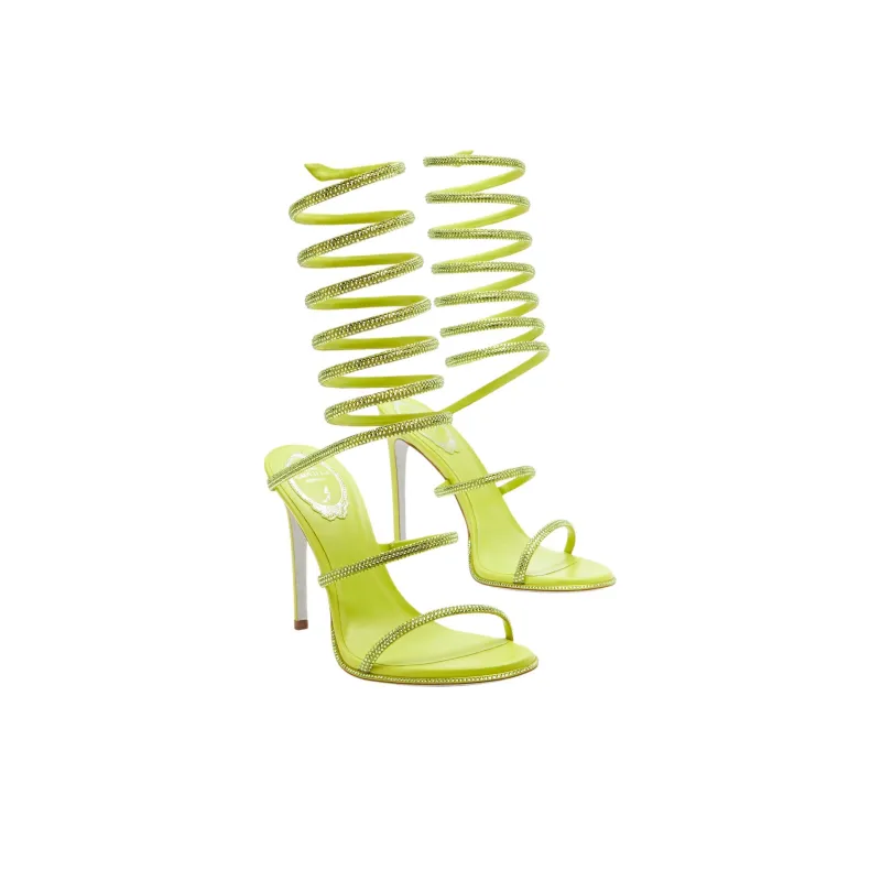 RENE CAOVILLA Cleo One Strap Sandals 10.5cm Women's Yellow-2