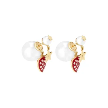 DIOR Earrings Women's Red