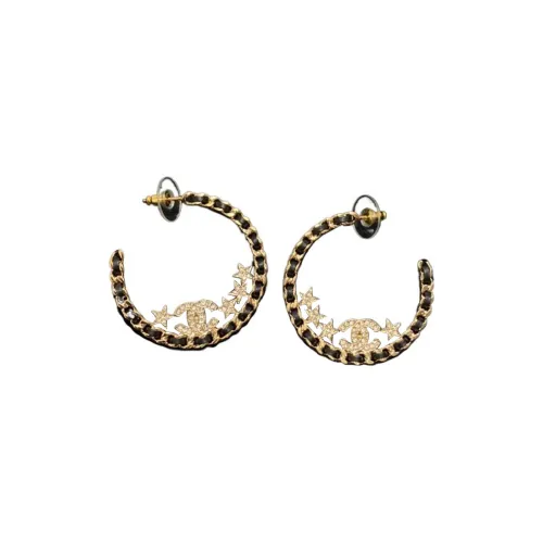 CHANEL Earrings Women's Gold/Black