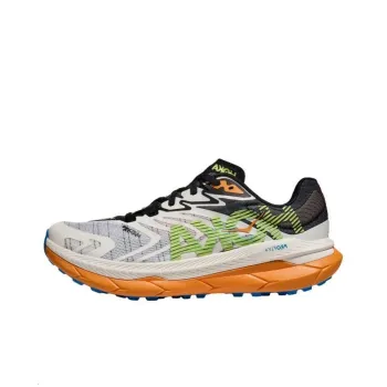 HOKA ONE ONE Tecton X Cushioning Wear Resistant Low Top Running Shoes Men's White Green Orange