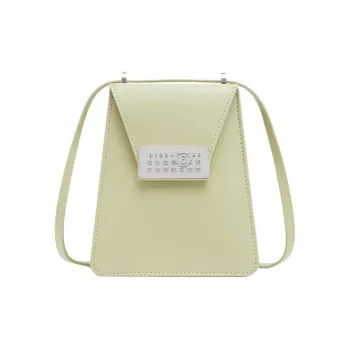 MM6 Maison Margiela Calfskin Crossbody Bag, Shoulder Bag Mini Women's Aloe Vera Green