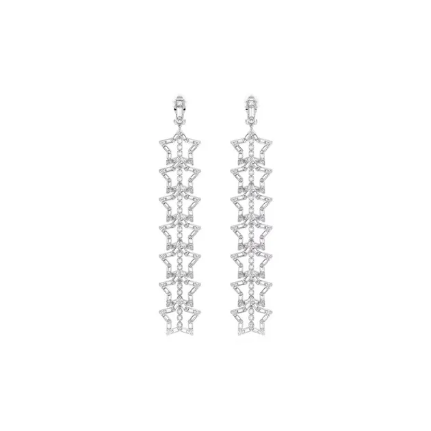 Swarovski Stella Earrings Women's Silver-0