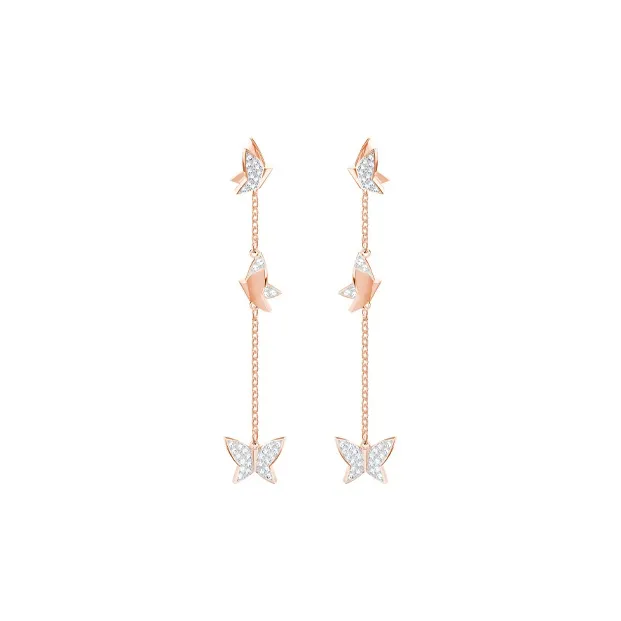 Swarovski Artificial Crystal Earrings Women's Rose Gold-0