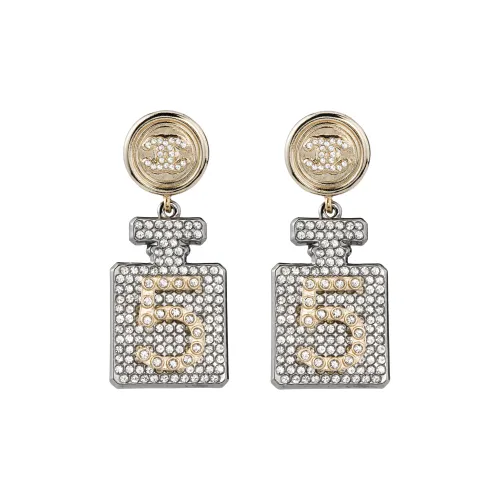 CHANEL Earrings Women's Dark Gray