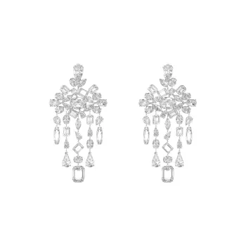 Swarovski Gema Earrings Women's Silver