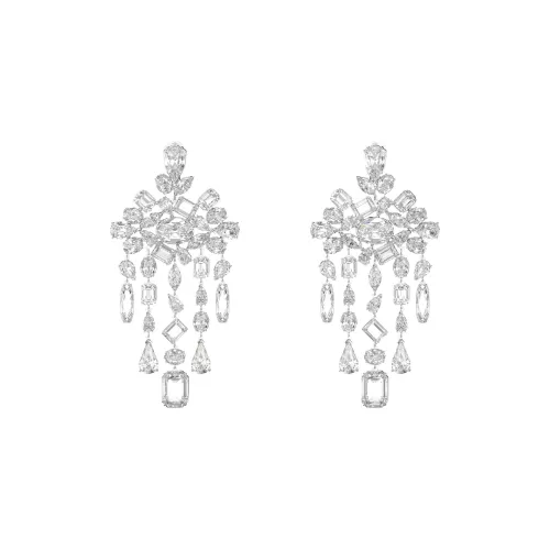 Swarovski Gema Earrings Women's Silver