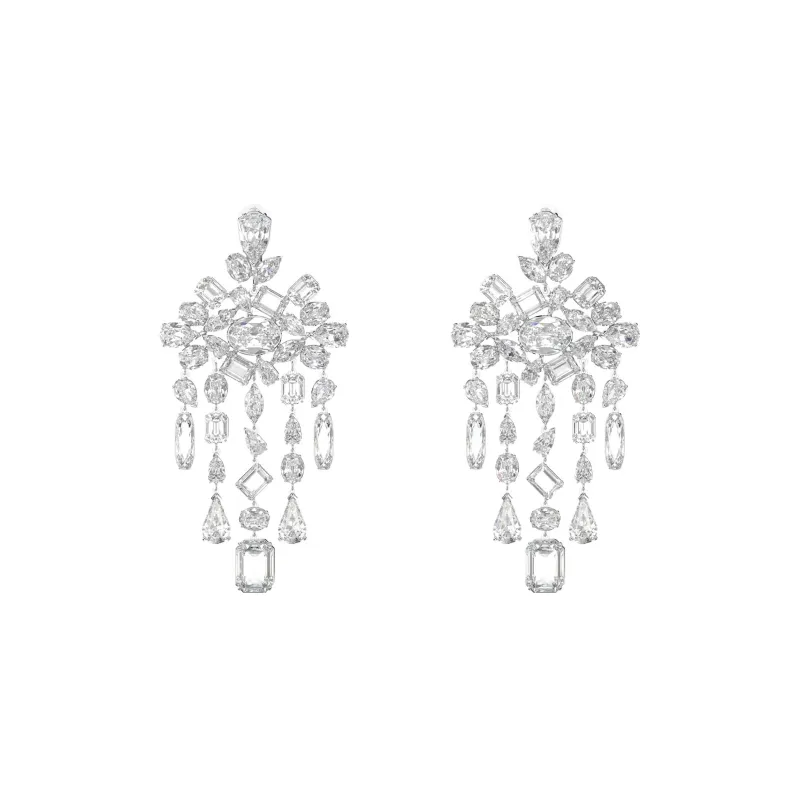 Swarovski Gema Earrings Women's Silver-0