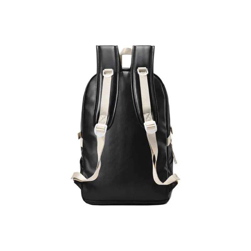 DRACONITE PU Student Backpack Regular Unisex Black Gold-3