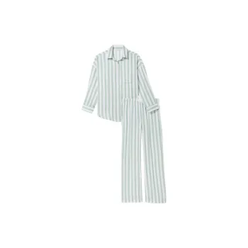 Victoria's Secret More Than Just The Comfort Series Modal Cotton Long Pajama Set Pajama Set Women's Green