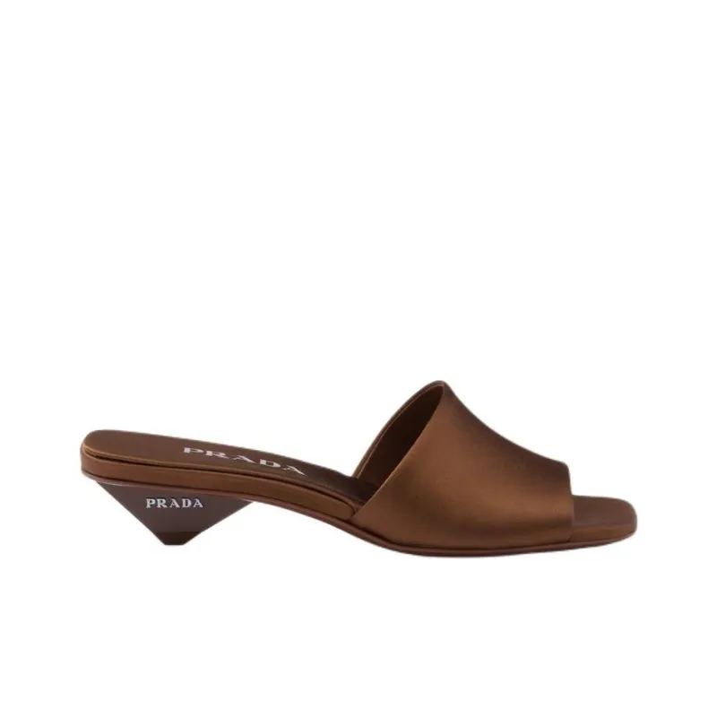 PRADA 35mm Triangle-heel Satin Mules-1