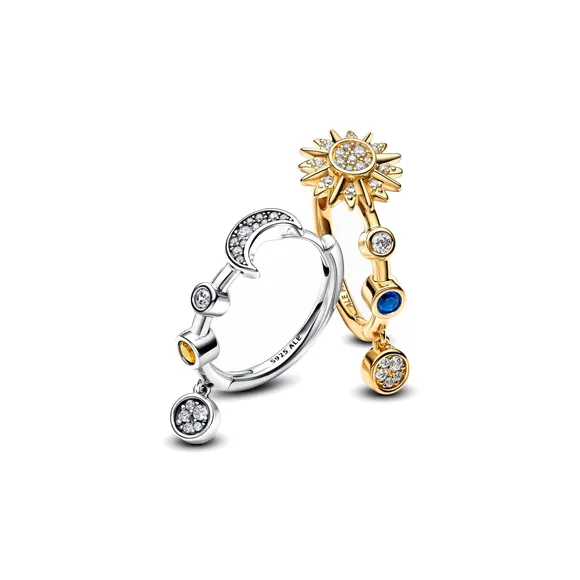 Pandora Earrings Women's Gold/Silver-1